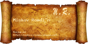 Miskov Román névjegykártya